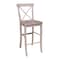 International Concepts X-Back Bar Height Stool, 30" Seat Height, Washed Gray Taupe S09-6133 - alternate 3